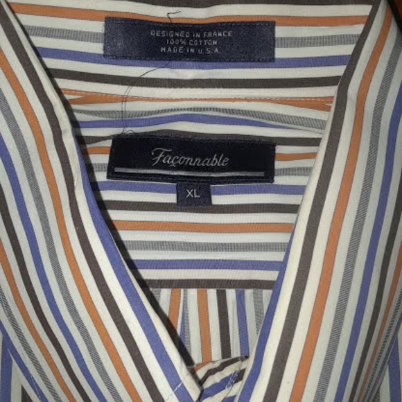 Mens Faconnable Button Down Dress Shirt - Picture 2 of 5